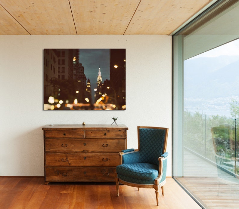 Large Abstract Wall Decor New York Canvas Art Print Up To 30x40 Nyc Contemporary Home Because The Night