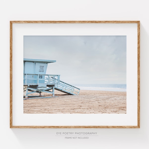 Lifeguard Tower in Venice Beach Print, Beach Wall Art, California Landscape Photography, Summer Wall Decor