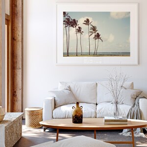 Palm Tree Print, Hawaii Travel Photography, Living Room Art Print, Beach Decor, Beach Wall Art, Tropical Wall Decor, Home Decor image 5