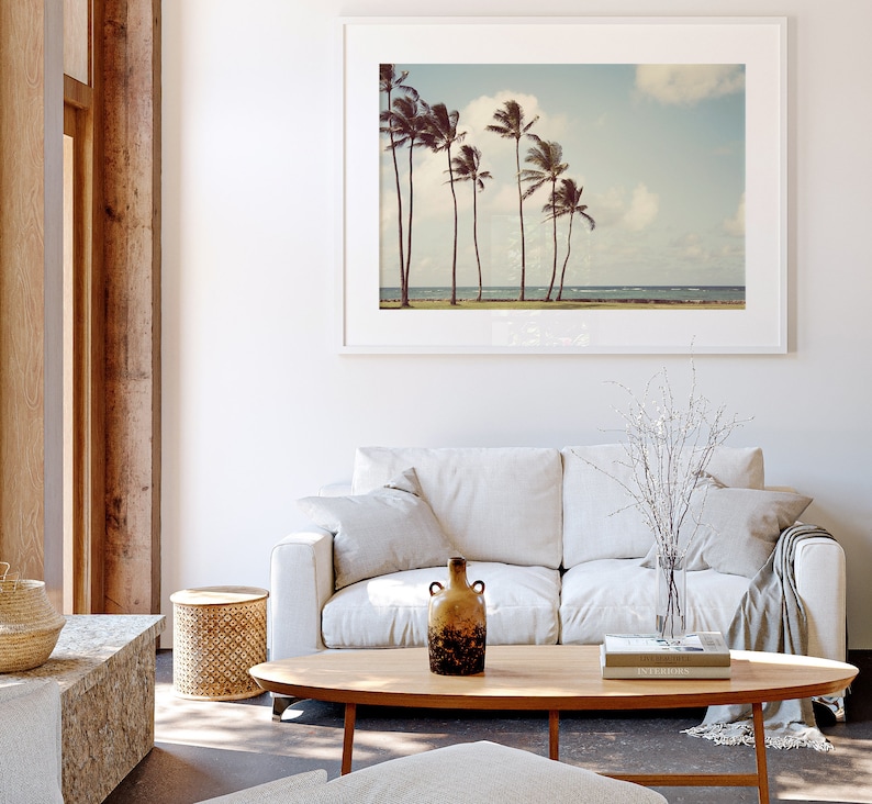 Palm Tree Print, Hawaii Travel Photography, Living Room Art Print, Beach Decor, Beach Wall Art, Tropical Wall Decor, Home Decor image 5