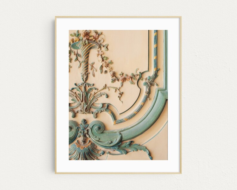 Versailles Door Photograph, Shabby Chic Wall Decor, Bedroom Wall Decor, Gift for Her, Vertical, Paris Print, French Decor, Bedroom Art image 1