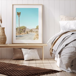 Lámina decorativa del desierto, lámina del árbol de Josué, decoración bohemia, arte mural bohemio, pasión por los viajes, fotografía de paisajes, impresión giclée del desierto. imagen 4