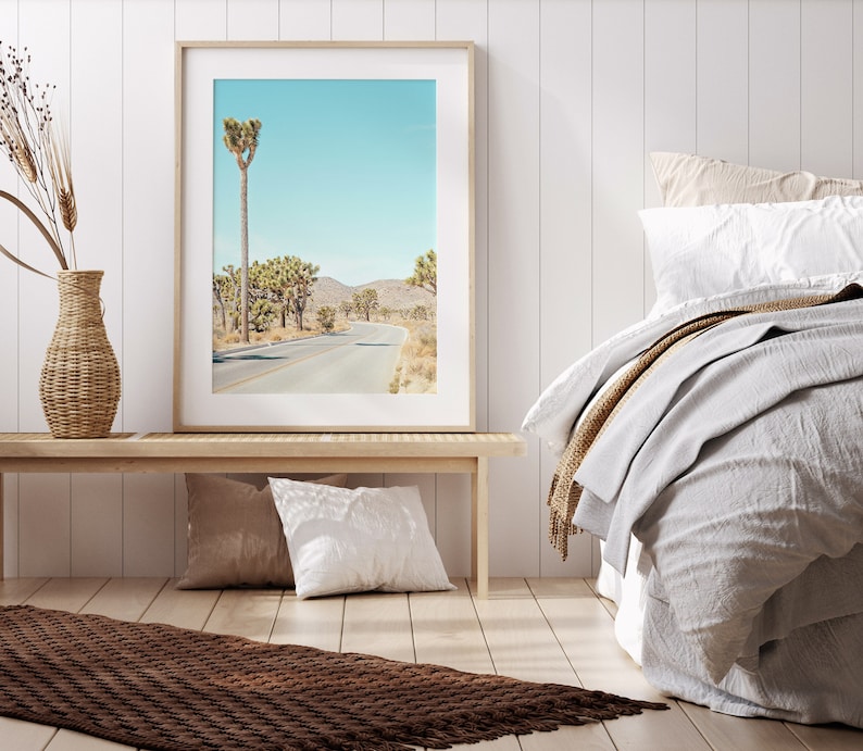 Lámina decorativa del desierto, lámina del árbol de Josué, decoración bohemia, arte mural bohemio, pasión por los viajes, fotografía de paisajes, impresión giclée del desierto. imagen 4