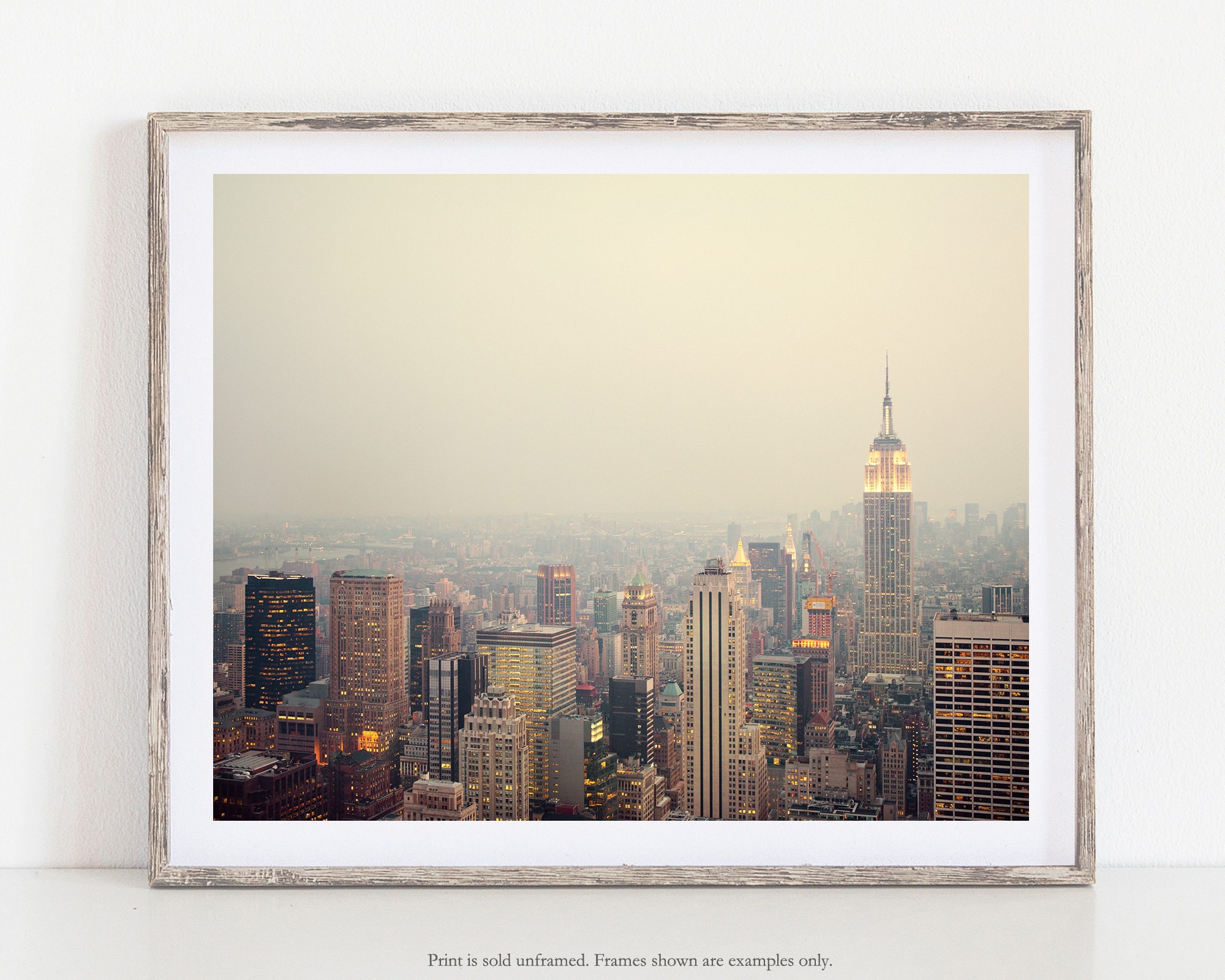 Manhattan art New York skyline illustration made with flowers and