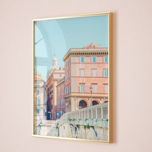 Rome Italy Print, Pastel Wall Art, Italian Wall Decor, Home Decor, Roman Cityscape, Travel Photography Print