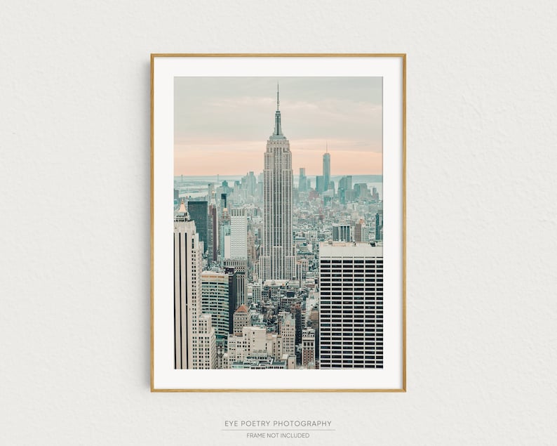 New York City Skyline at Sunset Photo, Travel Photography, NYC Wall Art ...
