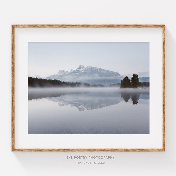 Mountain Print, Fine Art Photography, Large Wall Art Print, Hygge Nordic Landscape Print, Landscape Photography, Rustic Nature