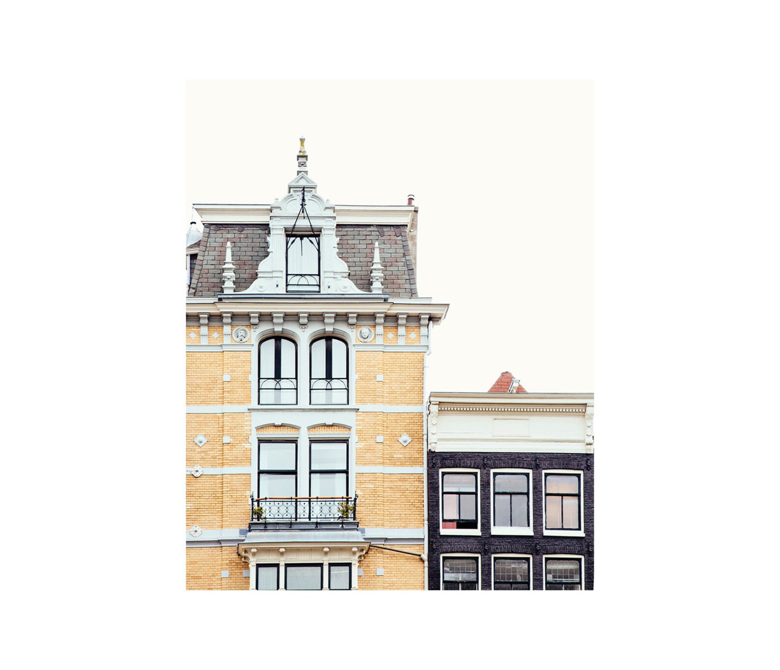 Amsterdam Art Print Yellow Canal House Wall Art - Etsy