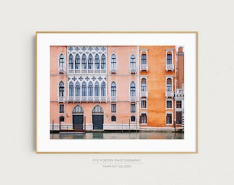 Pink Gothic, Venice Print, Canal in Venice Italy Art Print, City Wall Art, Italian Wall Decor, Travel Photography Print