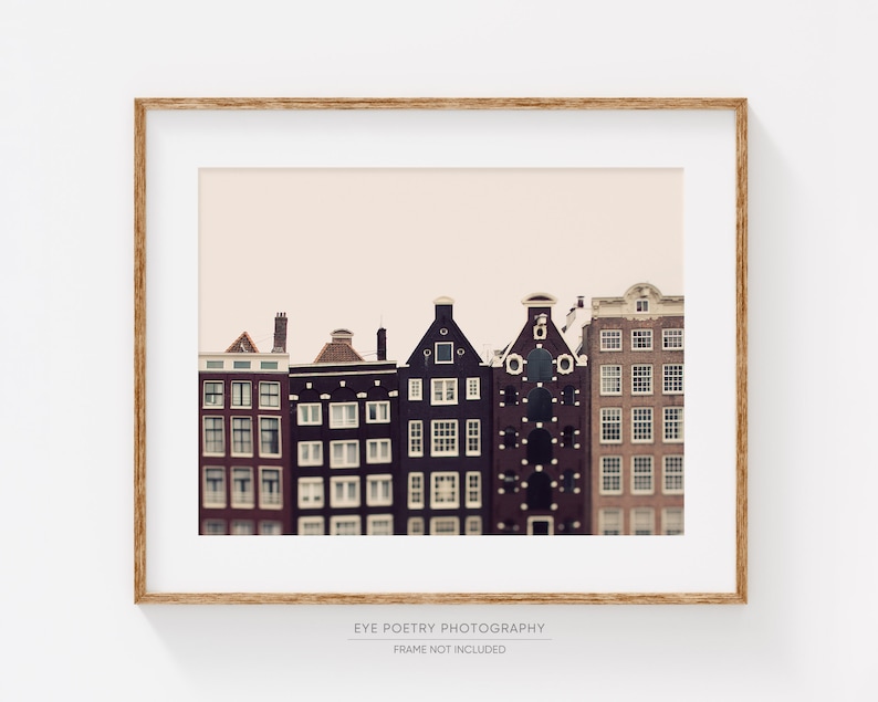 Amsterdam Print, Canal Houses Photo, Large Horizontal Wall Art Print ...