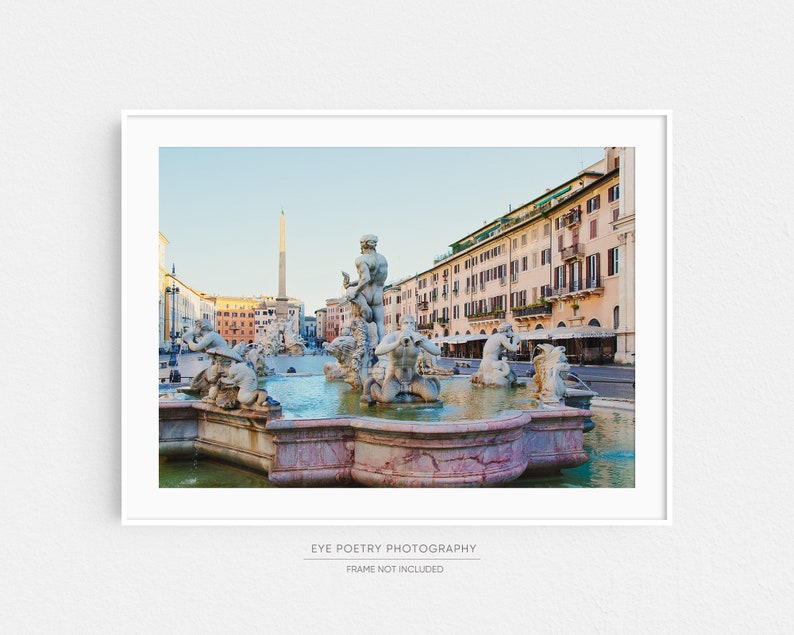 Piazza Navona, Rome Photography, Italy Art Print, Italian Wall Art, Rome Print, Large Wall Art, Travel Photography Print image 5