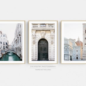 Italy Wall Art, Set of 3 Prints, Travel Photography Print Set of 3, Rome, Venice, Florence, Italian City Art, Gallery Wall Art