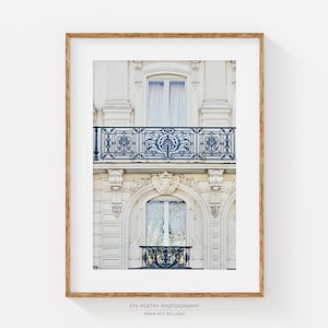 Paris Window and Balcony Photo, Paris Wall Art, Travel Photography Print, French Wall Decor, Large Wall Art