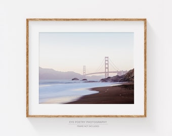 Golden Gate Bridge Photo, San Francisco Print, California Travel Photography Print, Architecture, Wall Art, Pastel Wall Decor