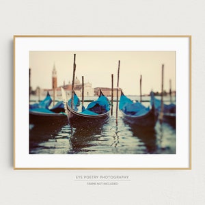 Gondolas Photo, Venice Photography, Italy Wall Art, Large Wall Art, Venice Grand Canal, Fine Art Photography, Travel Gift for Her image 1