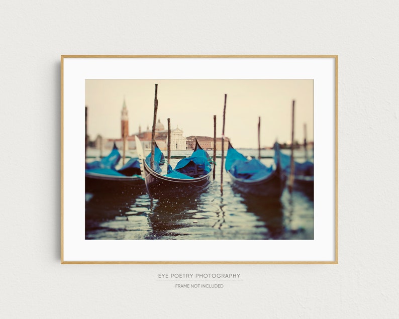 Gondolas Photo, Venice Photography, Italy Wall Art, Large Wall Art, Venice Grand Canal, Fine Art Photography, Travel Gift for Her image 1