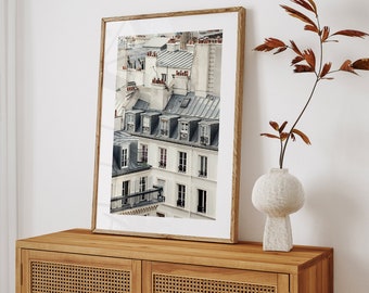 Paris Rooftops, Paris Photography, Architecture Art, Fine Art Photography Print, Gray Wall Art, French Home Decor, Paris Print "Soliloquy"