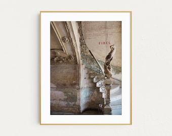 Havana Staircase, Cuba Architecture Print, Abandoned Photography Print, Fine Art Photography, Urban Art, Urban Decay, Urbex "Fidel"