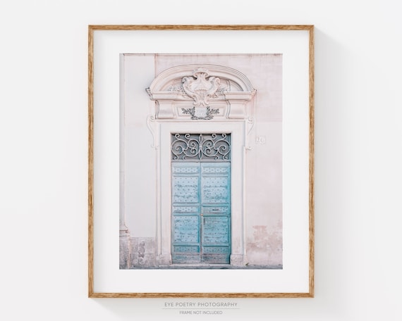 Rome Wall Art, Italy Print, Pale Blue Door Photo, Chic Architecture, Art Print, Travel, Italian Wall Decor, Home Decor