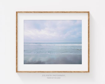 Beach Photography Print, Ocean Wall Art, Bedroom Art, Summer, Horizontal, Beach Decor, Ocean Waves, Nature Photography, California Seascape
