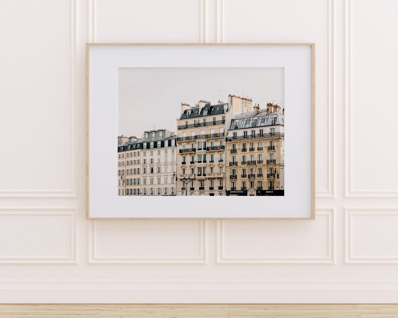 Paris Photography, Apartments on the Seine, Paris Decor, Travel Photography Print, Paris Art, Neutral Wall Art, Home Decor image 5