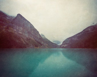 Mountain Photography Print, Wall Art Prints, Blue Wall Decor, Mountain Print, Canada Rockies, Nature Photo, Moody Landscape - Echoes