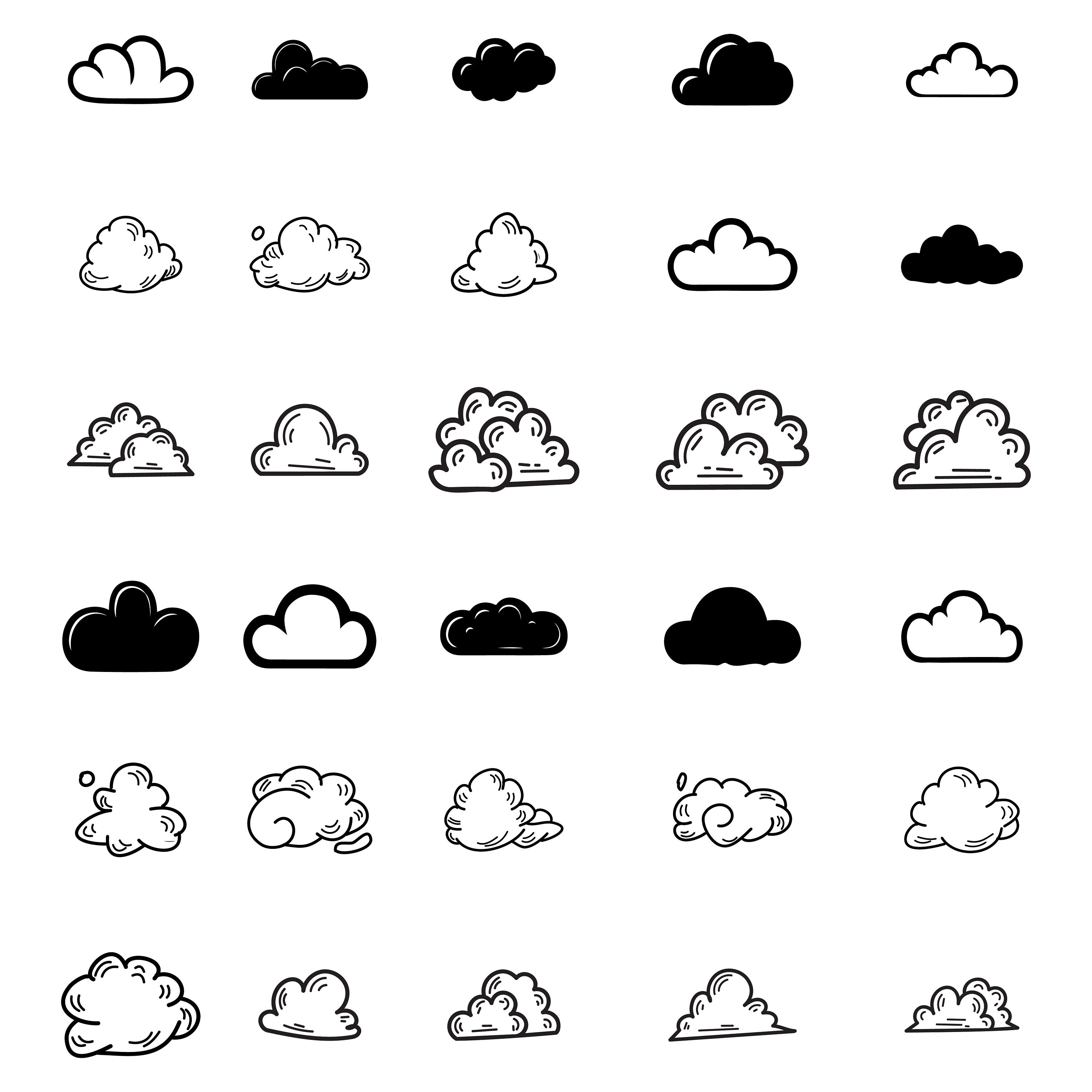 Sky Cloud Svg Bundles, Cloud Svg, Clouds Clipart, Clouds Png, Sky ...