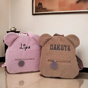 Teddy bear Backpack Bag,  Teddy Kids Backpack, Personalised Backpack Kids, Childrens Backpack,Personalised Fluffy Teddy Bear Bag for Kids