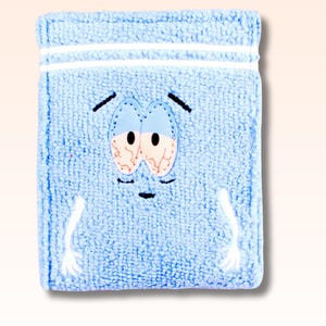 Portafoglio con tessere anime ricamato, asciugamano in tessuto, portafoglio con tessere anime ricamato, porta carte d'identità minimalista, regalo per bambini, porta carte d'identità da ufficio