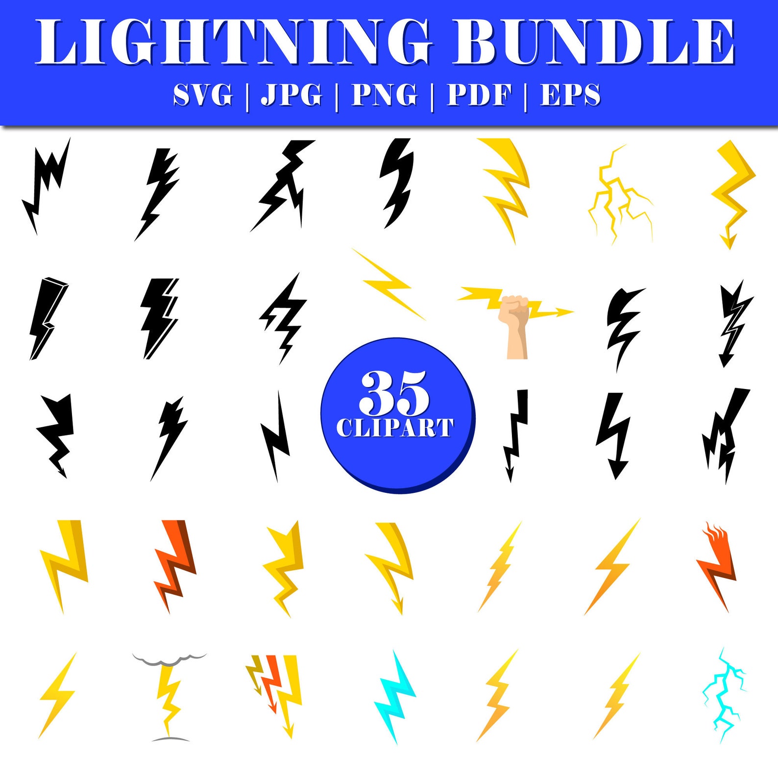 Thunder Lightning Svg Bundles, Thunder Svg, Lightning Bolt Svg Bundles ...