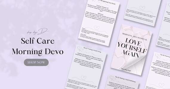 Self Care Morning Devotional - Love yourself again, devo, women, selfcare book, gift for mom