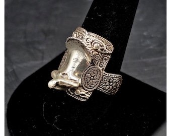 Vintage Saddle Sterling Silver Ring Cowboy Horse Western Country Men SIZE 11