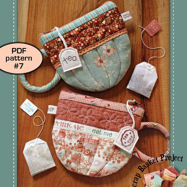 Teacup Pouch - PDF pattern 7 (includes coffee & hot cocoa pouches)