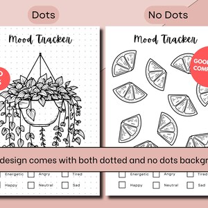 Mood Tracker Bullet Journal Pages Monthly Mood Tracker Mood Journal Feelings Wheel Mood Chart Wellness Journal Therapy Journal Prompts
