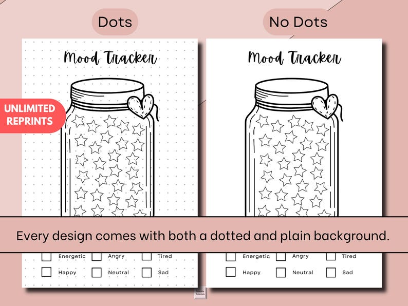 Jar of Stars Mood Tracker - Printable Mood Journal Page - Wellness ...