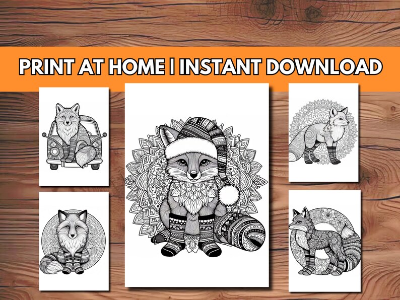 FOX IN SOCKS Printable Coloring Pages, Adult Coloring Book, Mindful