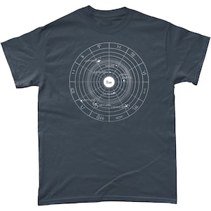 Solar Chart Cool Vintage T Shirt Funny Graphic Retro Novelty Tee For Men And Women by Inky Planet