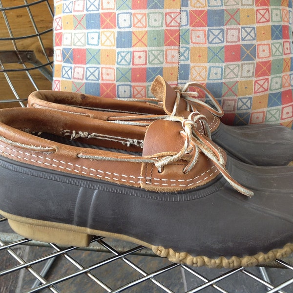 On Sale LL Bean duck boots with leather laces US men size 10.5