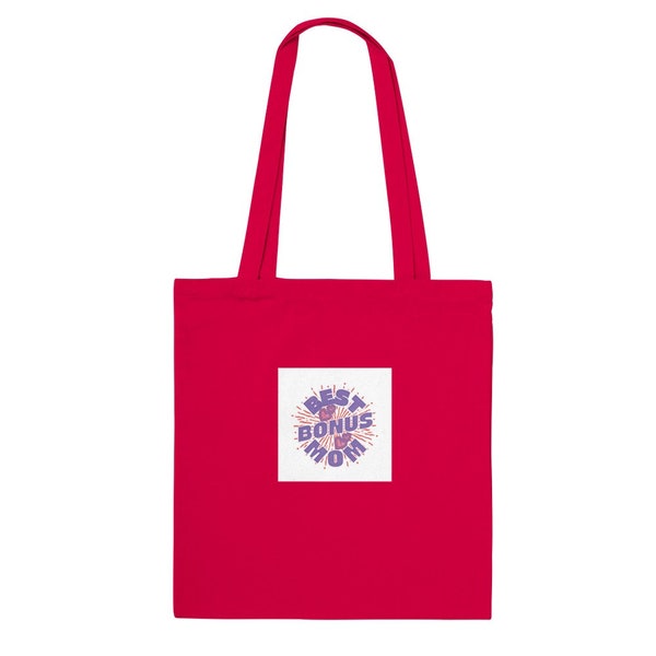 Bonus Mom Tote Bag Multiple Colors Available