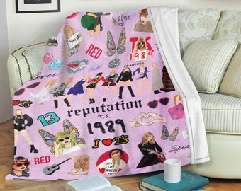 Taylor's Version 2024 Fleece Blanket, Swiftie Fleece Blanket, Fan 2024 Concert Blanket, Gift for Her, Gift Fan