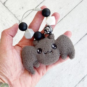 Spooky Backpack Keychain, Bat Plushie, Bag Purse Charm, Cute Bat Plush