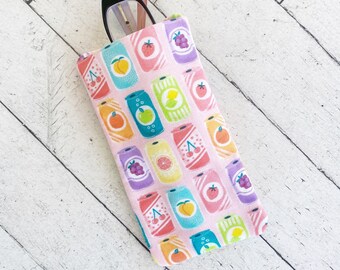 Soda Glasses Case, Soda Pop Gift, Sunglass Case, Soft Glasses Case