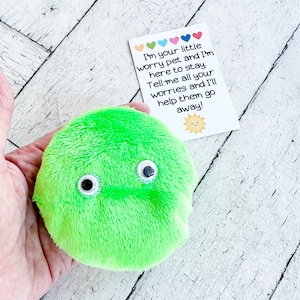 Fidget Plush Pocket Buddy: Green Minky Sensory Stress Relief Toy