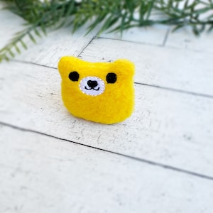 Tiny Yellow Teddy Bear Plushie: Pocket Worry Friend Gift
