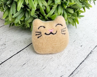 Peluche de gato de felpa, compañero de bolsillo, juguete antiestrés