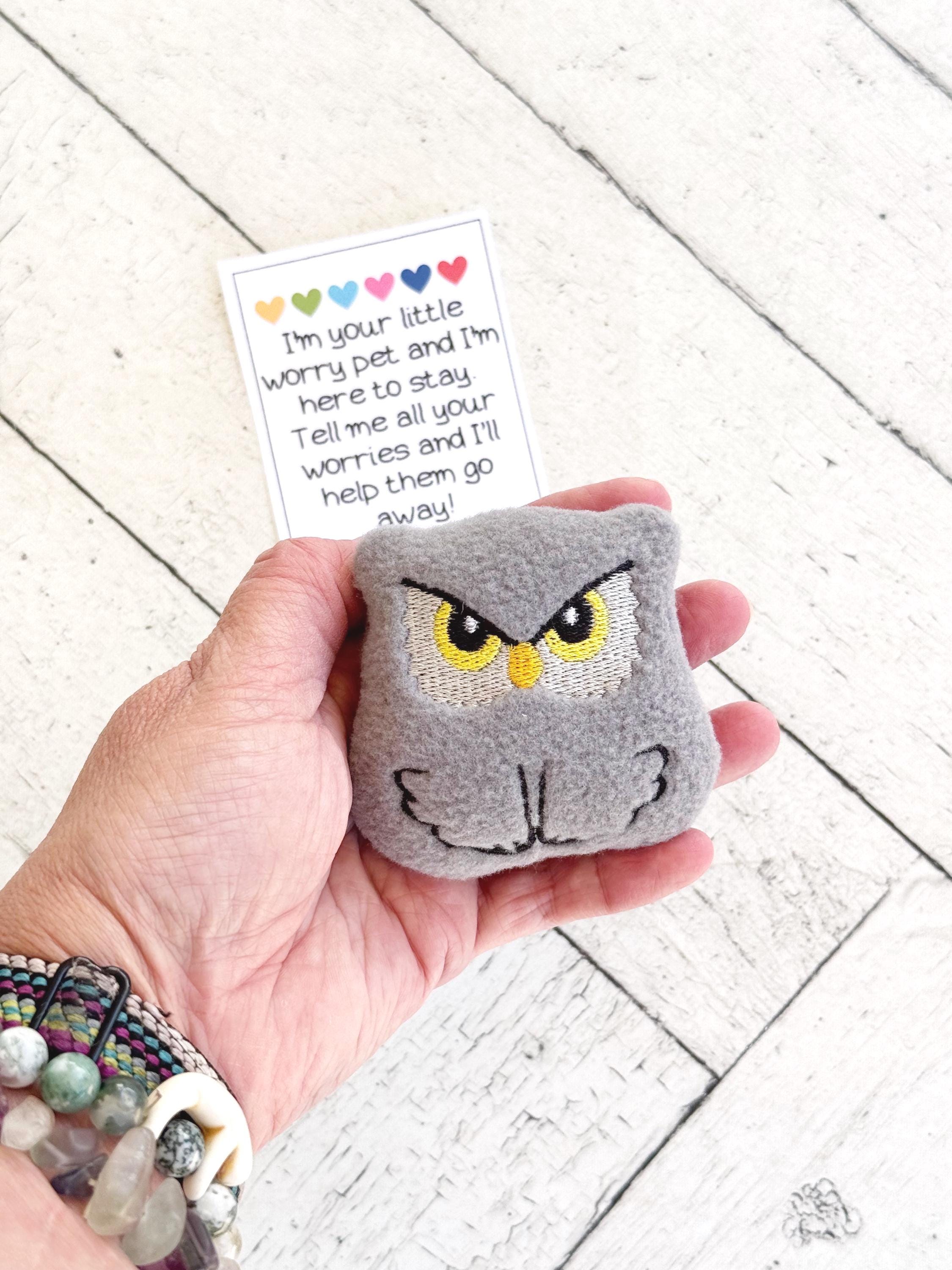 Owl Bear Cub Plushie: Pocket-Sized Stress Relief Toy