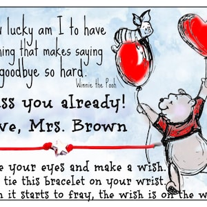 Teachers Classroom Favor, Moving Saying Goodbye, Personalized Miss You, Moving, Teacher End of School, Last Day of School Student Gift