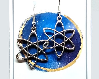 Galaxy Earrings, Outer Space Jewelry, Unique Earrings, Stainless Steel Ear Wires