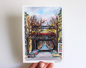ORIGINAL drawing ‘Street in Berlin‘