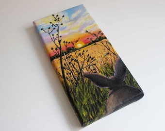 ORIGINAL painting ‘Hare in the field‘